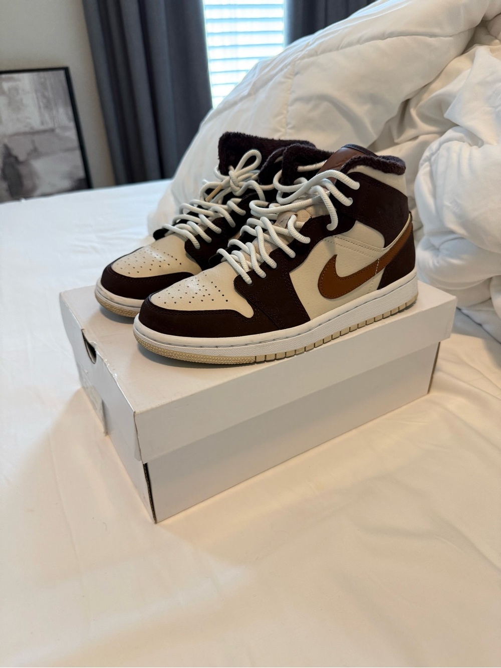 Nike Mid-Top Sneakers in Brown, Cream & Tan
